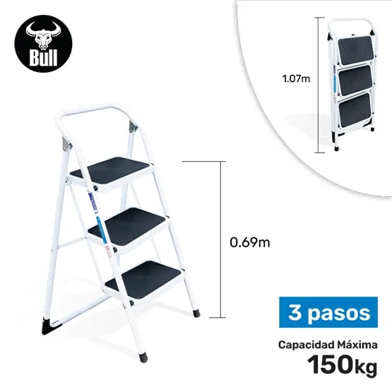 ESCALERAS DE ACERO TIPO TABURETE AMERICAN BULL
